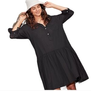 Grayson - The Change Maker Black Light Weight Spring Tunic Dress Sz Medium